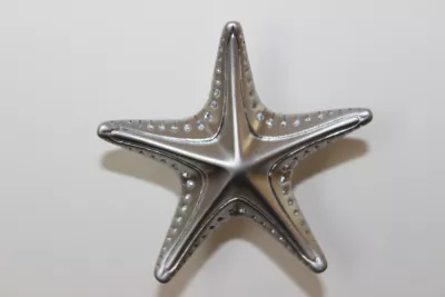 Bouton ETOILE DE MER Chrome Mat