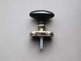 BOUTON DE CREMONE PORCELAINE OVALE Noir mat